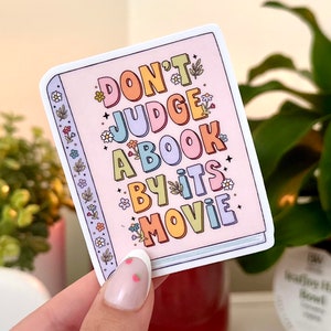 Modern Cross Stitch Bookmark Kit Don't Judge a Book by Its Movie Funny Book  Lover Movie Lover Gift Vintage Cinema Aesthetic 