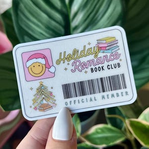 Holiday Romance Book Club Waterproof Sticker, Book Stickers, Gifts for Readers, Bookish, Book Lover Decal, BookTok, Book Club, Reading