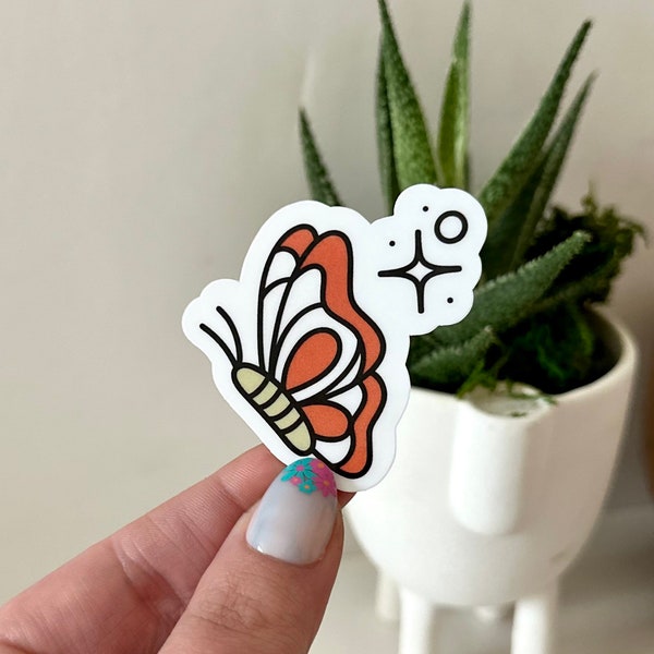 Butterfly Waterproof Sticker - Affirmations - Inspiring Stickers - Tumbler Stickers - Waterbottle Decals