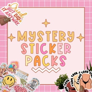 Mystery Sticker Pack, Waterproof Stickers, Waterbottle Sticker, Tumbler Sticker, Trendy Stickers