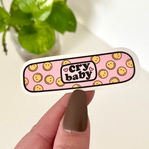 Naklejka wodoodporna Cry Baby Bandage, śliczne naklejki, modna popularna naklejka, naklejka na butelkę z wodą, naklejka na kubek