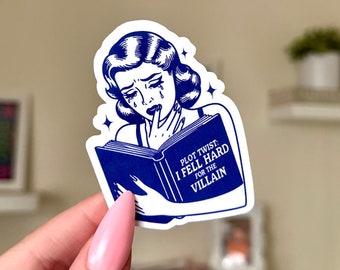 Plot Twist Villain Book Sticker - Waterproof Reader Gift