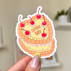 Naklejka wodoodporna Gemini Baby, Znaki zodiaku, Naklejki astrologiczne, Modne prezenty, Popularne naklejki, Prezenty zodiaku, Naklejka na butelkę z wodą