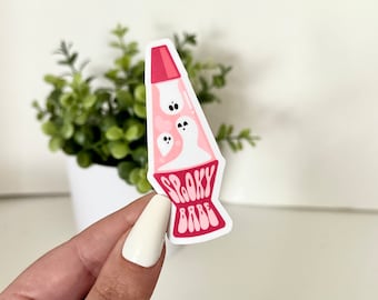 Waterdichte sticker Spooky Babe, Halloween-stickers, griezelige stickers, Halloween-cadeaus, horrorcadeaus, holografische stickers