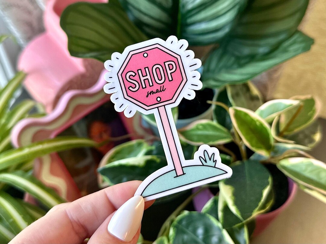 Shop Small Sticker Shop Small Sticker: Waterproof Hand-drawn Art - Etsy