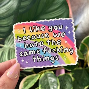 We Hate The Same Things Waterproof Sticker, Cute Bestfriend Gifts, BFF Birthday Gift, Waterbottle Decal, Journal Stickers