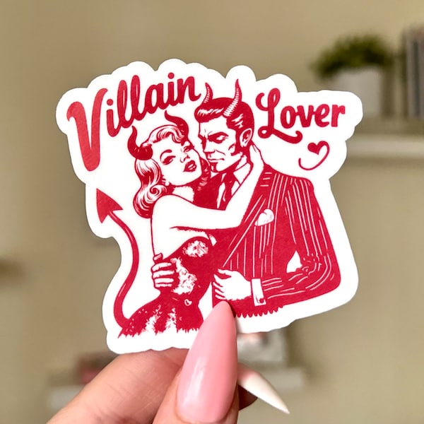 Villain Lover Waterproof Sticker: Bookish Decal for Laptop, Mug