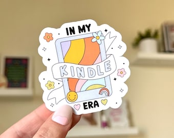 In My E Book Era Waterproof Sticker, Book Stickers, Gifts for Readers, Bookish Laptop Sticker, Book Lover Decal