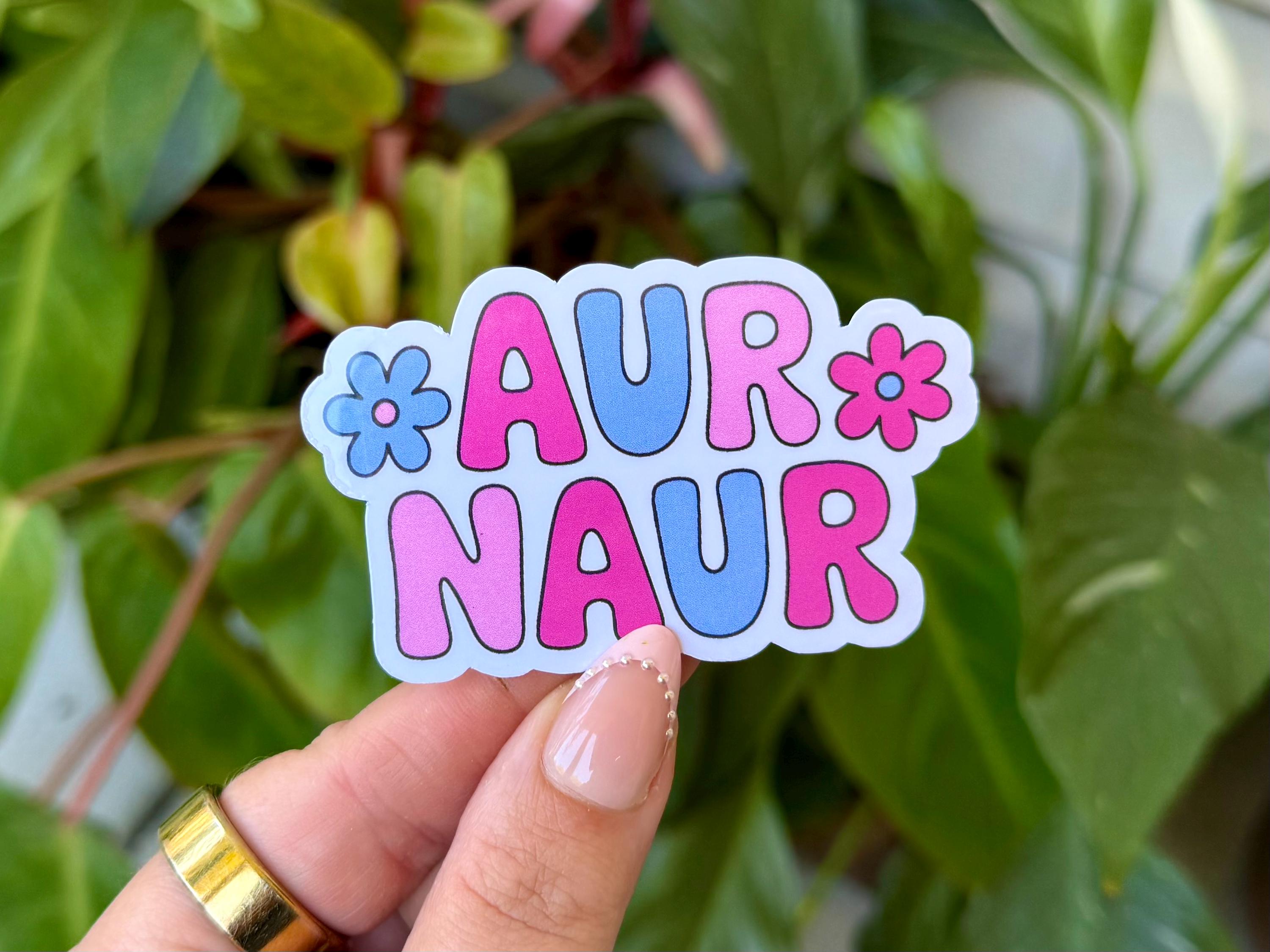 Naur Hand Aur Naur Waterproof Sticker: Hand-drawn Mental Health Art - Etsy