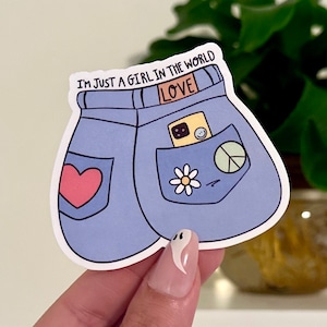 I’m Just A Girl Waterproof Sticker, Mental Health Stickers, Therapist Therapy Decal, Waterbottle Stickers, Funny Bestfriend Gifts