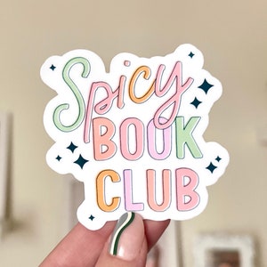 Spicy Book Club Waterproof Sticker, Book Stickers, Gifts for Readers, Bookish, Book Lover Decal, BookTok, Book Club