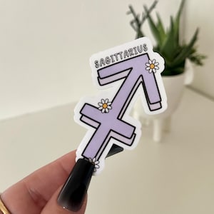 Sagittarius Waterproof Sticker, Zodiac Signs, Astrology Stickers, Trendy Gifts, Popular Stickers, Zodiac Gifts, Waterbottle Decal