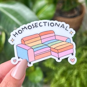 Homosectional Waterproof Sticker, Pride Stickers, LGBTQ+ Gifts, Pride Gifts, Queer Stickers, LGBTQ Stickers