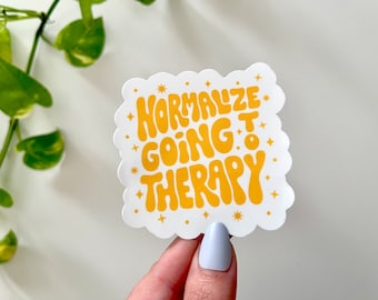Normalize Going To Therapy, Waterproof Sticker, Mental Health Gifts, Mental Health Matters, Gifts for Therapists, Therapy Art