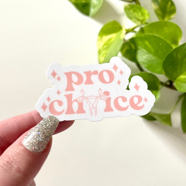 Pro Choice Waterproof Sticker, Reproductive Rights, Womens Rights, Gifts for Her, Feminism Gifts, Feminist Stickers, Waterbottle Sticker