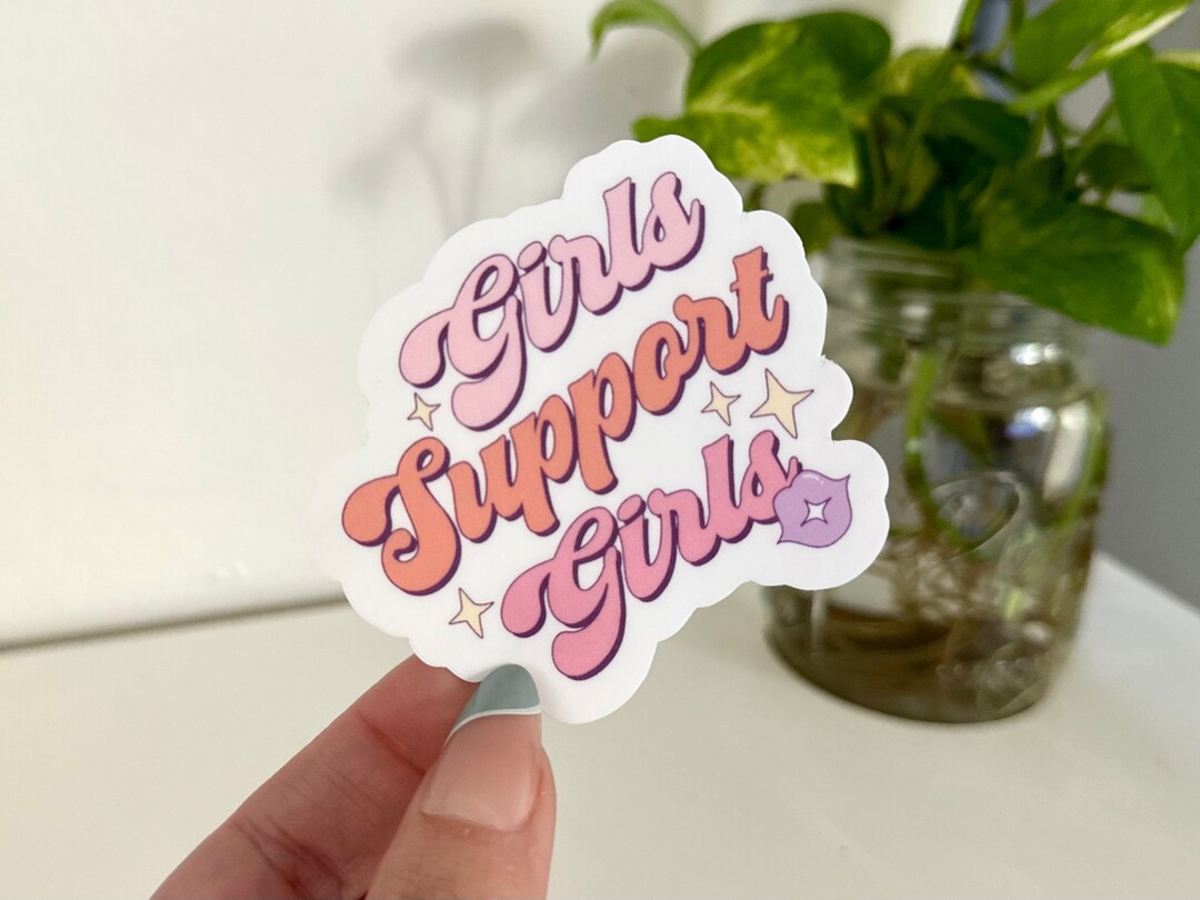 Girl Sign Sticker Girls Support Girls Waterproof Sticker, Tumbler Sticker, Waterbottle ...