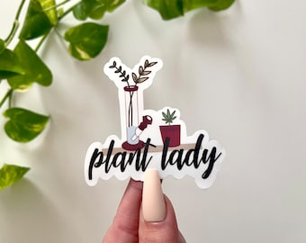 Adesivo impermeável para amantes de plantas, presente para quem curte maconha, decalque para copo térmico, ímã.