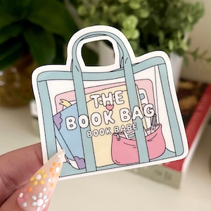 The Book Bag Book Babe Waterproof Sticker, Book Stickers, Gifts for Readers, Bookish, Book Lover Decal, BookTok, Book Club