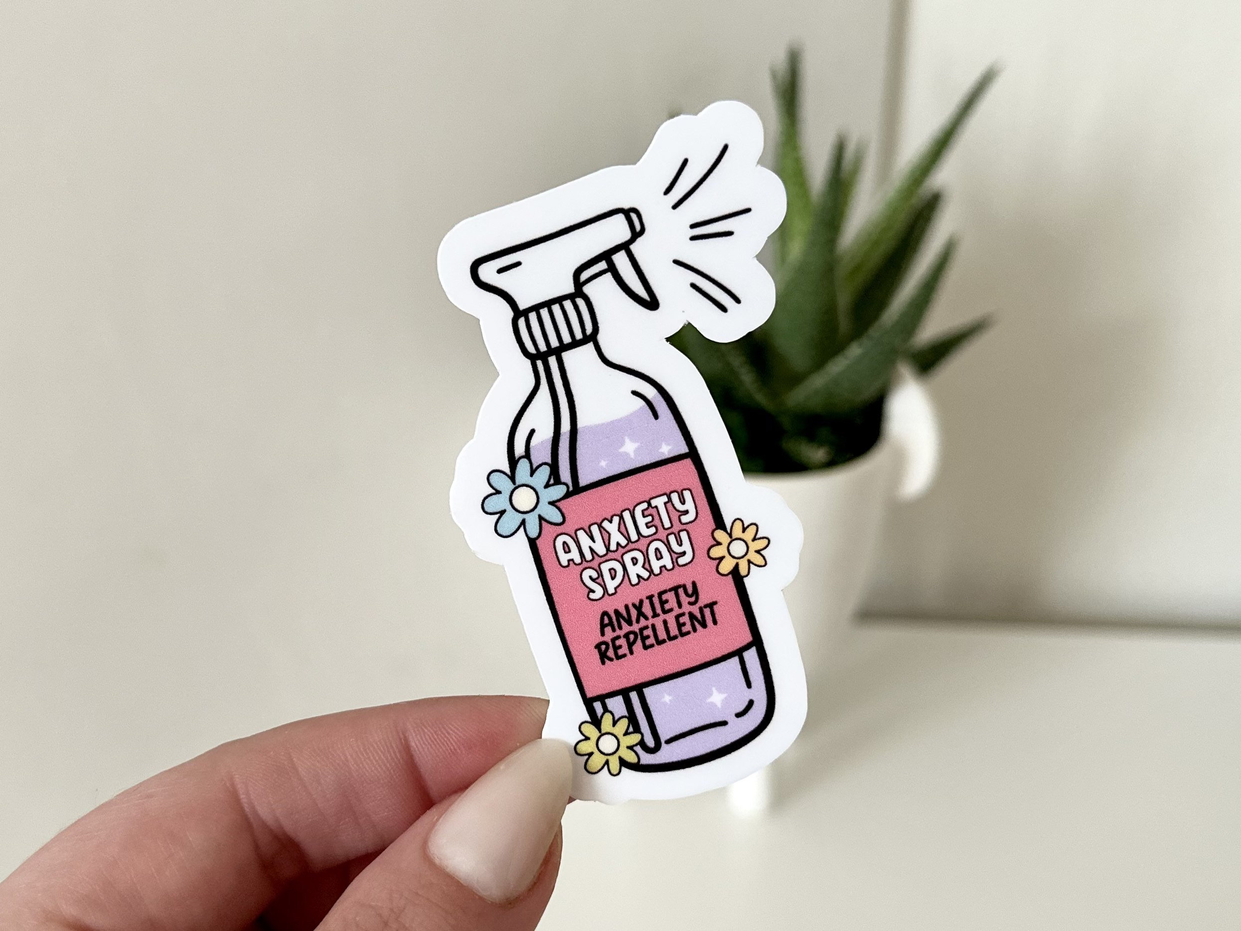 Anxiety Spray, Anxiety Repellent Waterproof Sticker, Mental Health ...