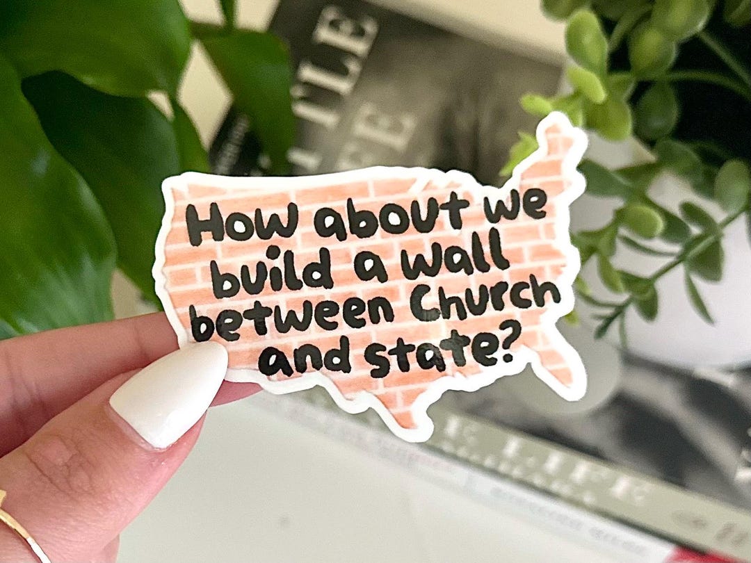 Church and State Waterproof Sticker: Hand-drawn Politics Art - Etsy