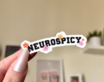 Neurospicy Flowers Waterproof Sticker: Autism Awareness Decal