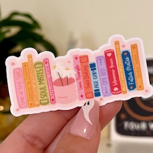 Tropes *pink version* Waterproof Sticker, Book Stickers, Gifts for Readers, Bookish Laptop Sticker, Book Lover Decal