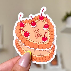 Naklejka wodoodporna Leo Baby, Znaki zodiaku, Naklejki astrologiczne, Modne prezenty, Popularne naklejki, Prezenty zodiaku, Naklejka na butelkę z wodą