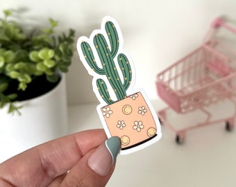 Cactus Waterproof Sticker, Plant Mom Sticker, Plant Gifts, Plant Stickers, Waterbottle Decal, Tumbler Sticker
