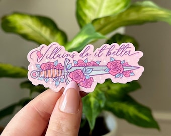 Villains Do It Better Holographic Sticker: Bookish Decal