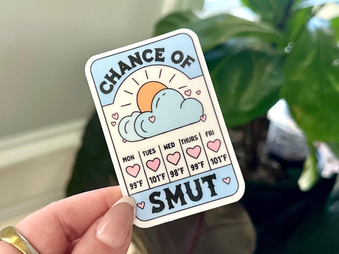 Chance Sticker Cute Chance of Smut Waterproof Sticker - Booktok Reader Gift - Etsy