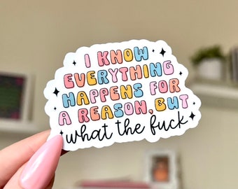 WTF Waterproof Sticker: Hand-Drawn Mental Health Art