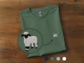Valais Blacknose Sheep Embroidered T-Shirt: Unsix Cotton Crewneck, Minimalist Animal Tee product logo