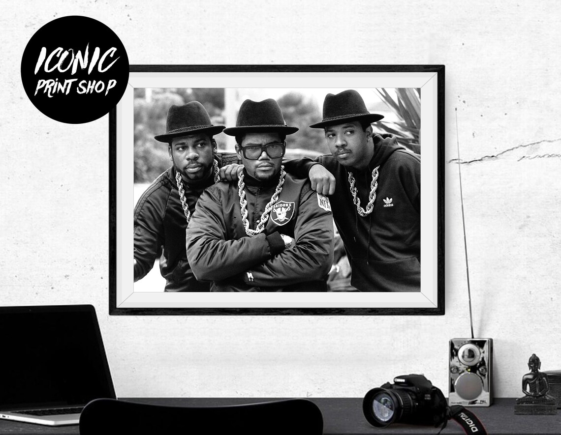 Run DMC Print Poster Hiphop/rap Poster Black & White Etsy UK