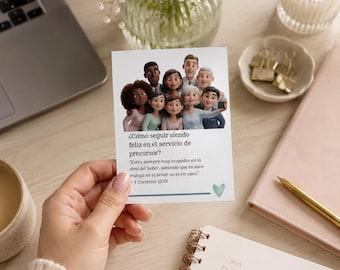 Pioneer Appreciation Printable Card, JW Pioneer Gift, Encouragement Card, Double-Sided PDF, Instant Download, spanish