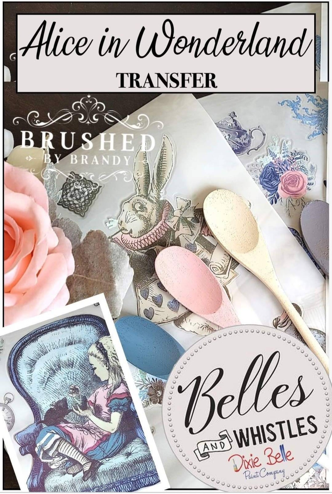 Alice in Wonderland Transfer/ Dixie Belle Transfer/ Furniture Etsy