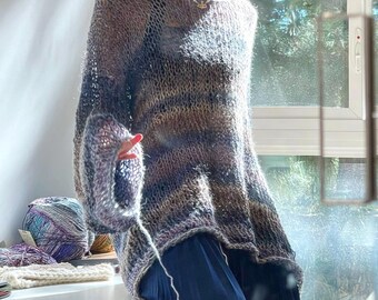 KNITTING PATTERN: BASIC Open Knit Sweater 