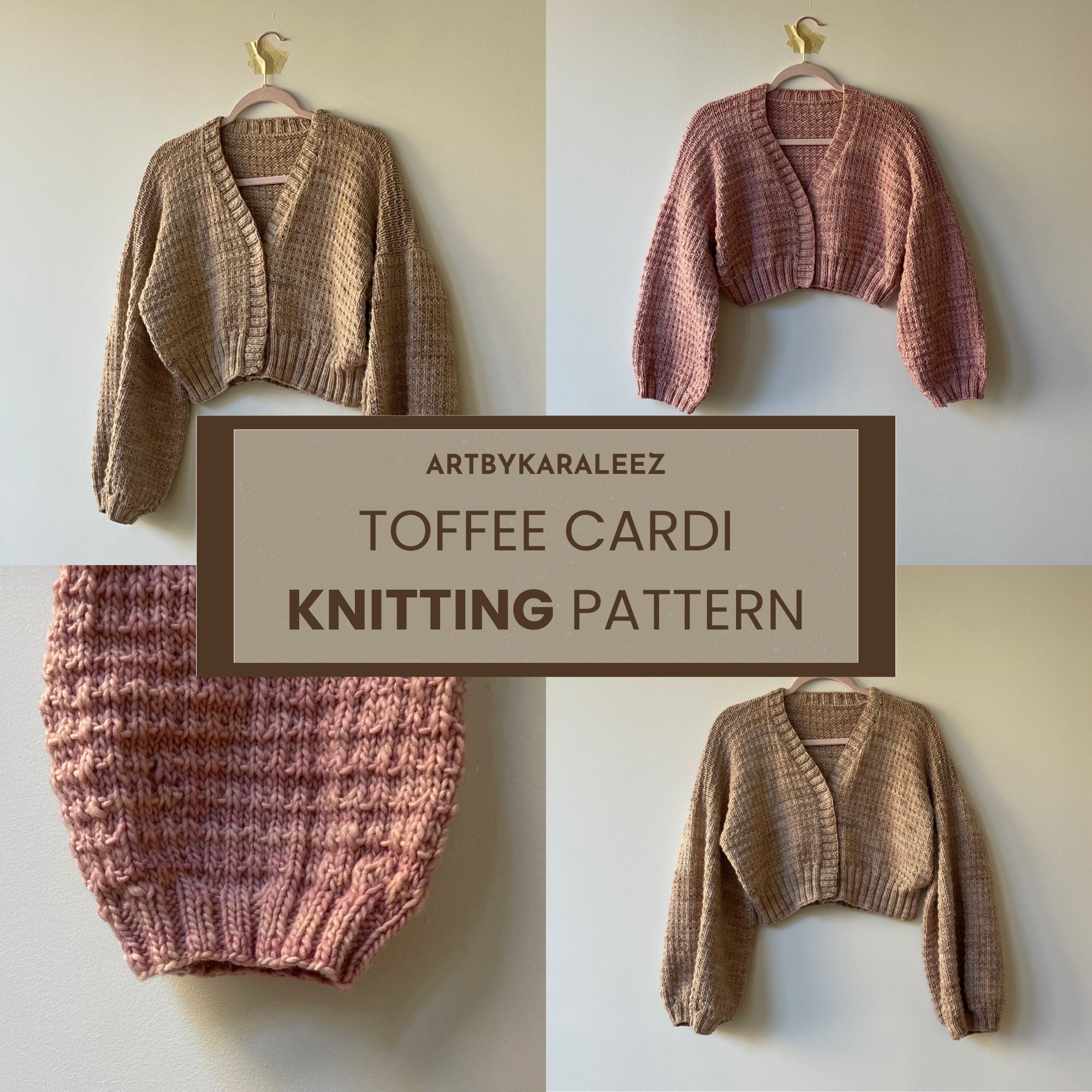 KNITTING PATTERN: TOFFEE Cardi - Etsy