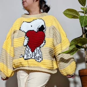 CROCHET PATTERN: Vday Snoop jumper image 6