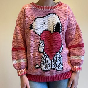 CROCHET PATTERN: Vday Snoop jumper image 9