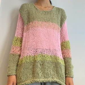 KNITTING PATTERN: BASIC open knit sweater image 8