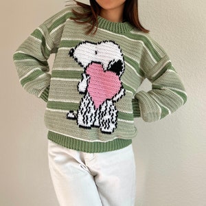 CROCHET PATTERN: Vday Snoop jumper image 3