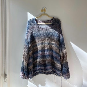 KNITTING PATTERN: BASIC open knit sweater image 4