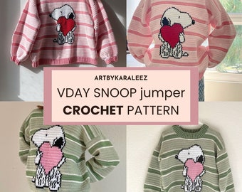 CROCHET PATTERN: Vday Snoop jumper