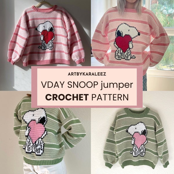 CROCHET PATTERN: Vday Snoop jumper