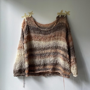 KNITTING PATTERN: BASIC open knit sweater image 2