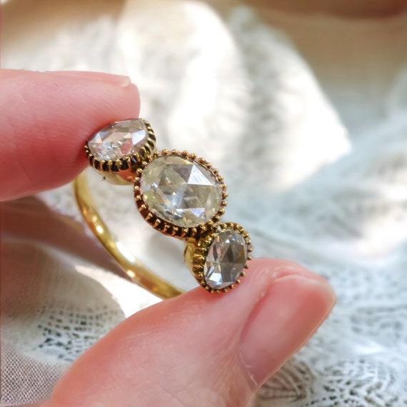 Rose Cut Diamond Ring - image 1