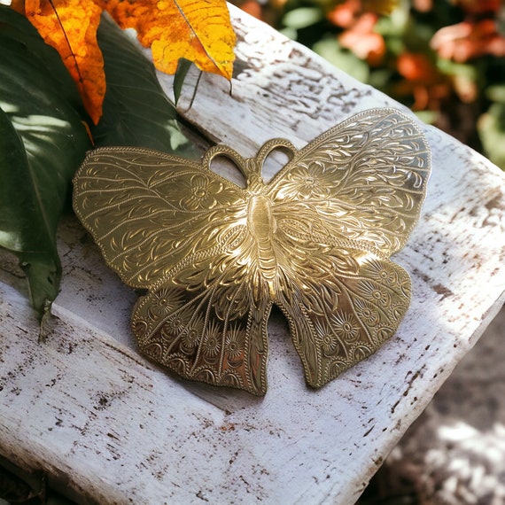 German Silver Butterfly Belt Buckle