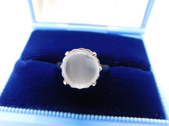 Dreamy Moonstone Ring with Claw Prongs