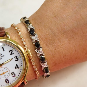 Natural Sapphire and Diamond Bracelet