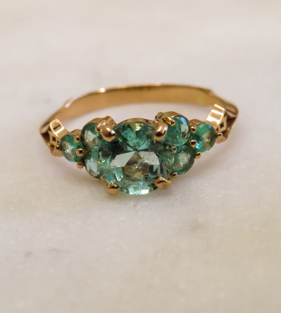 Columbian Emerald Cluster Ring